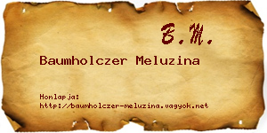 Baumholczer Meluzina névjegykártya